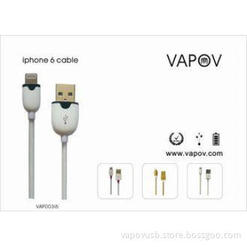 ROHS 1.0A TPE   data and charging Apple cable For iphone 5